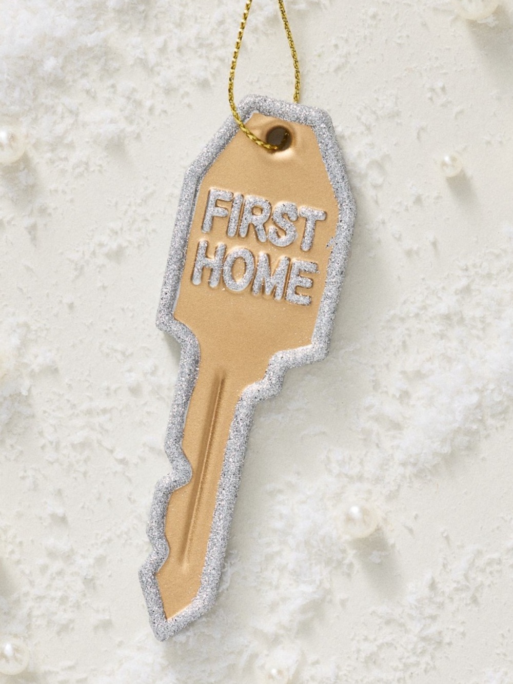 ANTHROPOLOGIE➕NWT First Home Glass Key Ornament